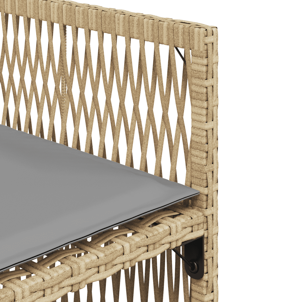 17-tlg. Garten-Essgruppe mit Kissen Beigemischung Poly Rattan