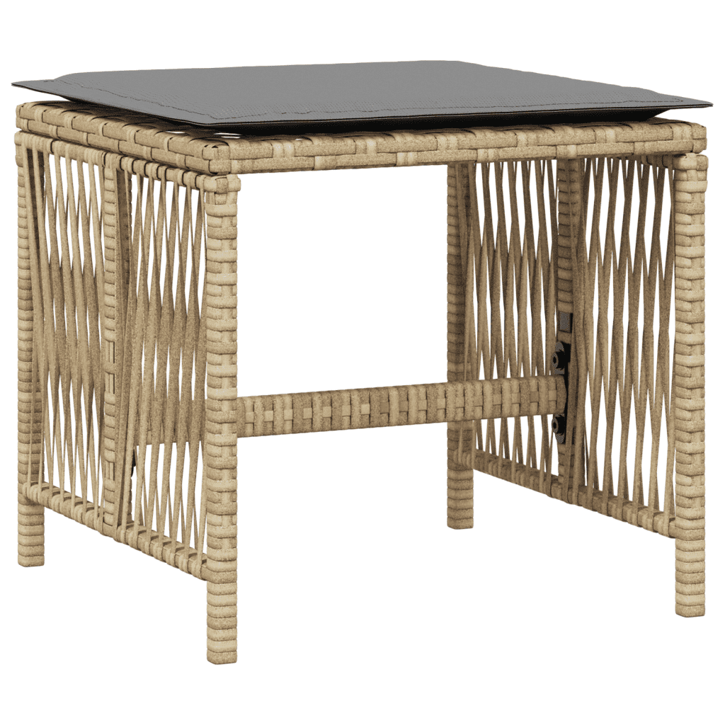 15-tlg. Garten-Essgruppe mit Kissen Beigemischung Poly Rattan