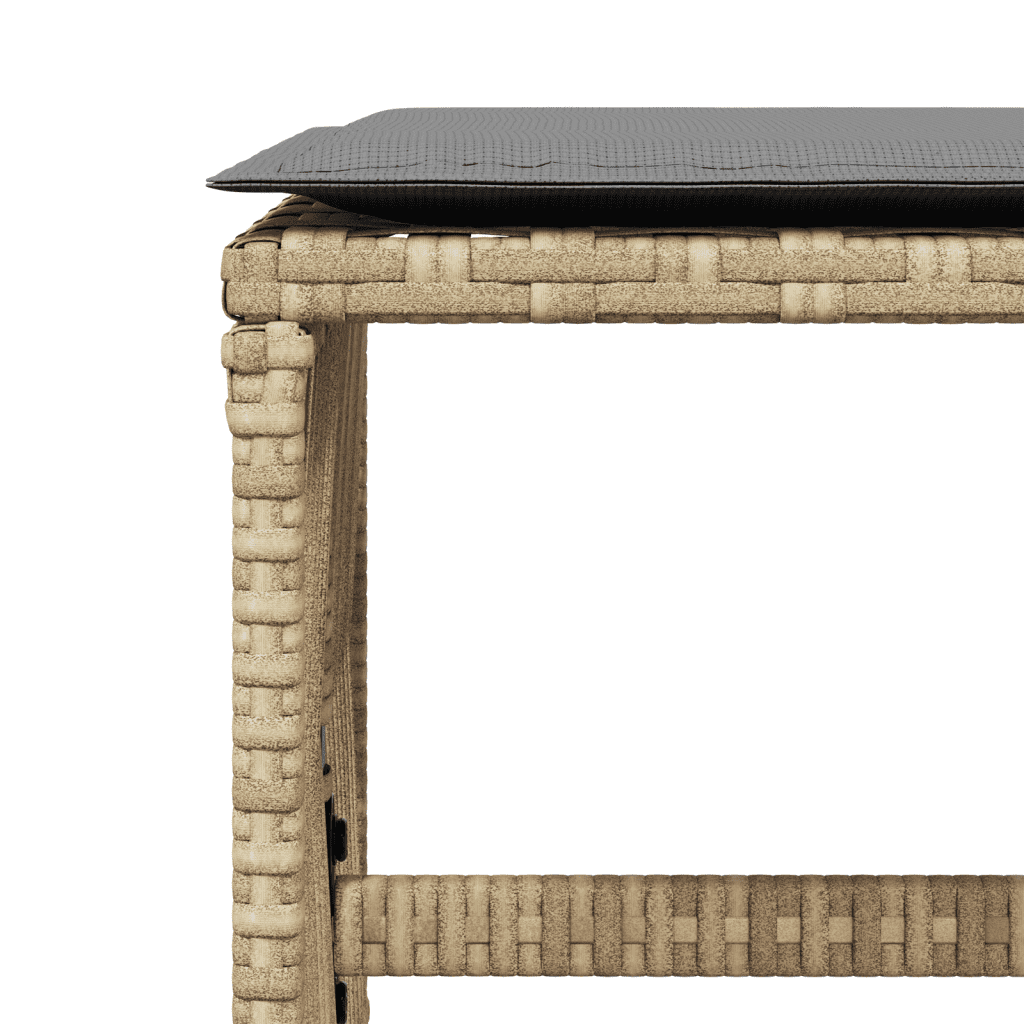 11-tlg. Garten-Essgruppe mit Kissen Beigemischung Poly Rattan