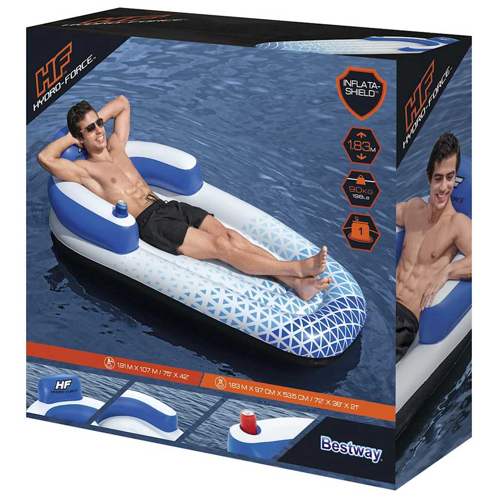 Hydro Force Schwimmliege 183x97 cm Blau