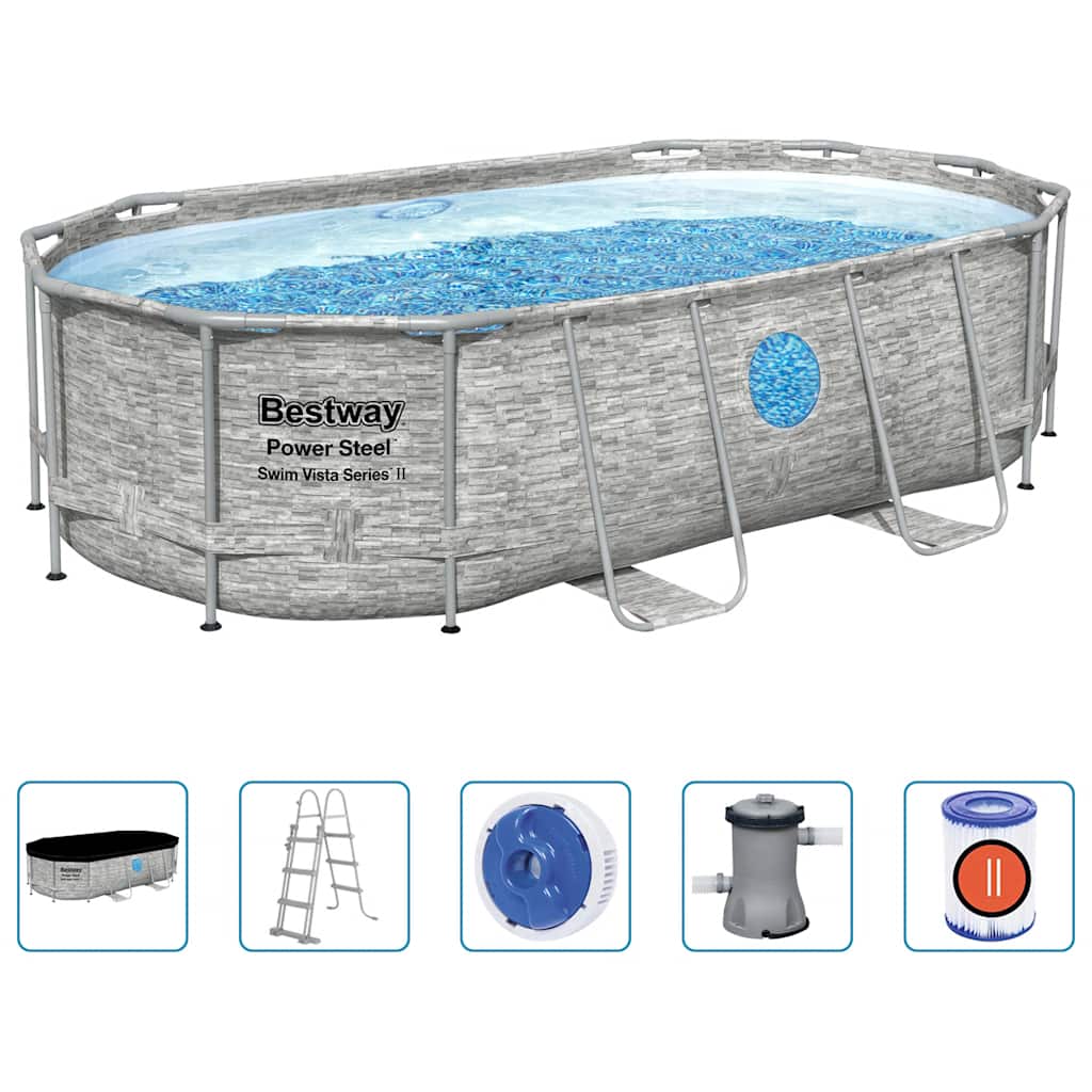 Power Steel Swimmingpool-Set 427x250x100 cm