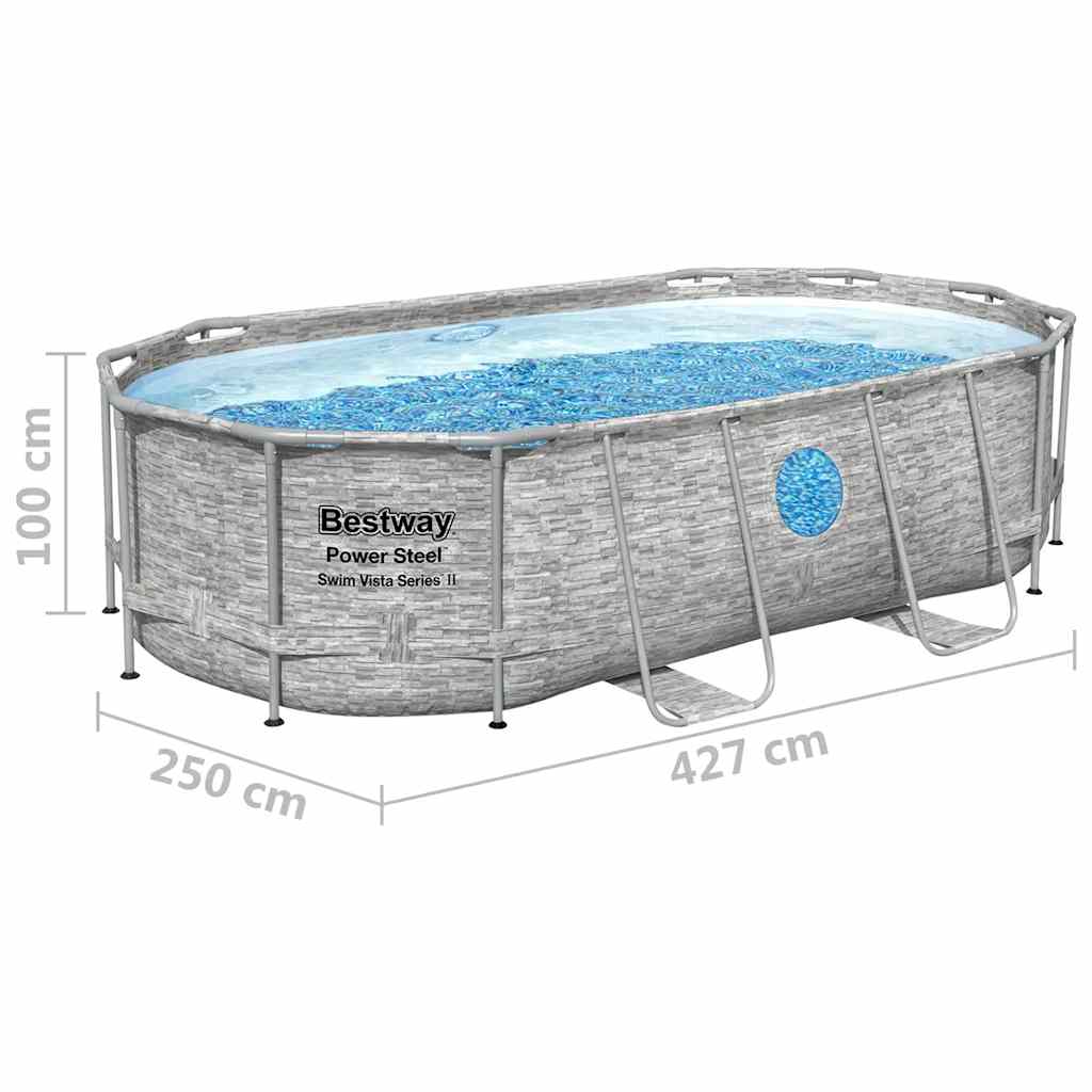 Power Steel Swimmingpool-Set 427x250x100 cm