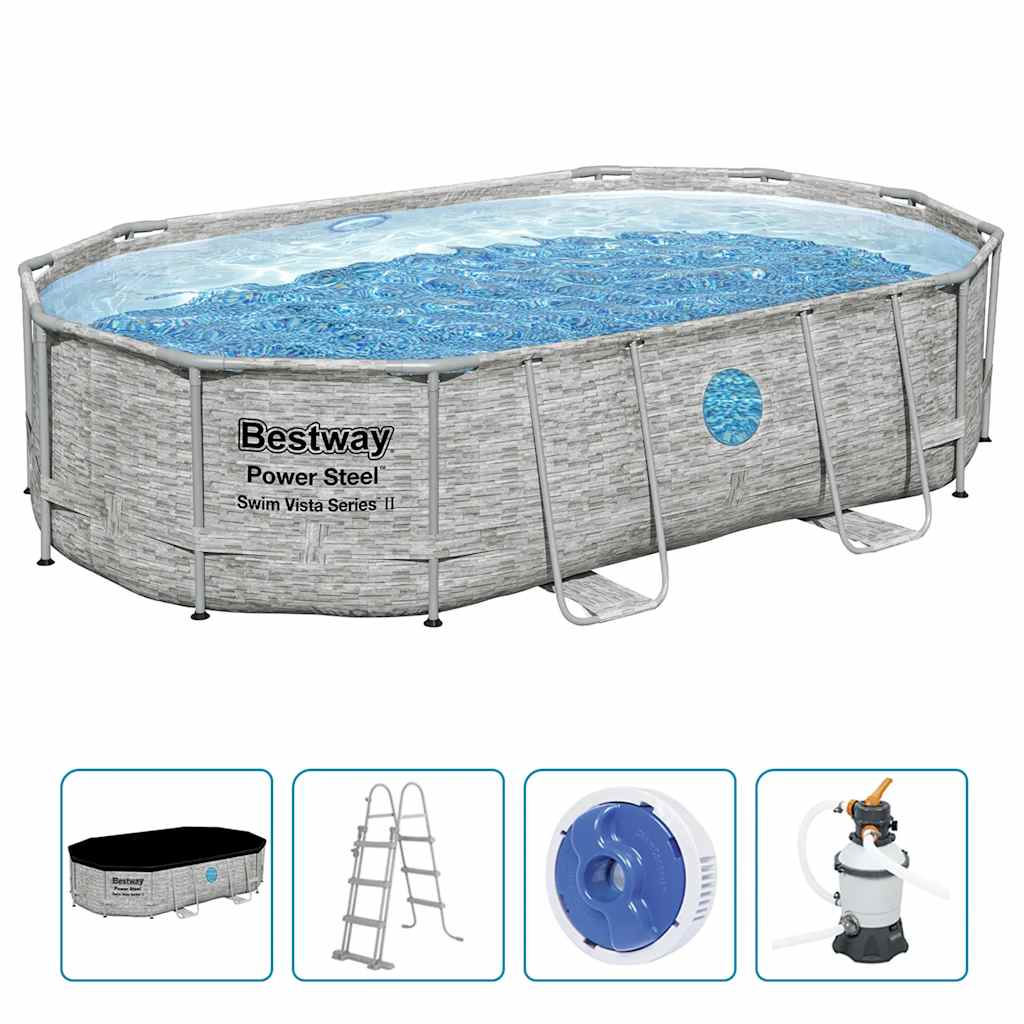 Power Steel Pool-Set 488x305x107 cm