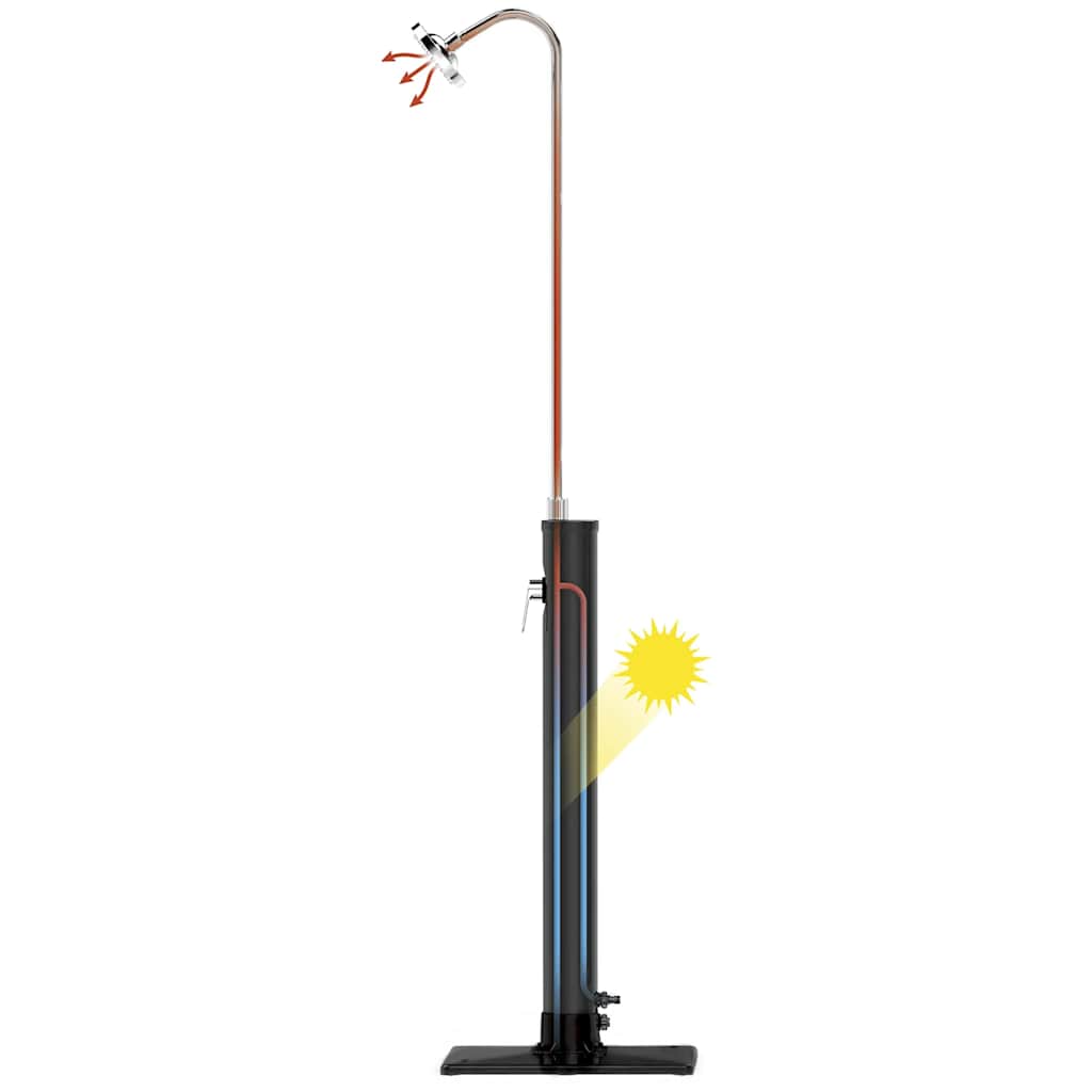 Gartendusche Solar Flow Schwarz 8 L