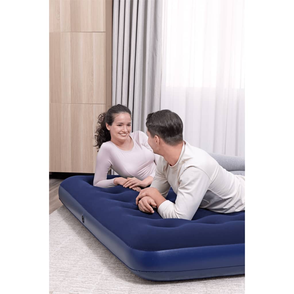 Luftmatratze Aufblasbar Beflockt 203x183x22 cm 67004