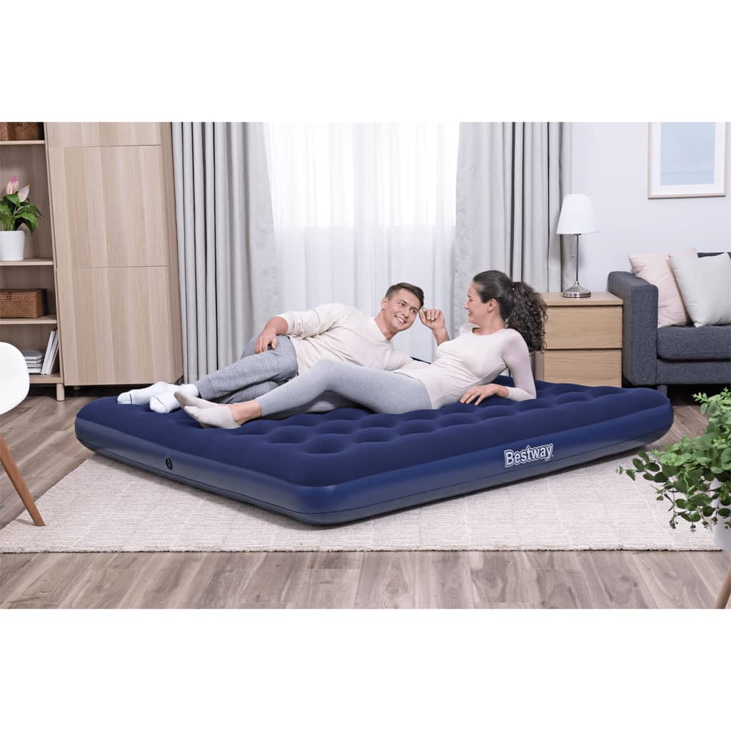 Luftmatratze Aufblasbar Beflockt 203x183x22 cm 67004