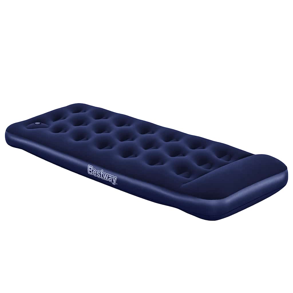 Luftmatratze Aufblasbar Beflockt mit Fußpumpe 185x76x28 cm
