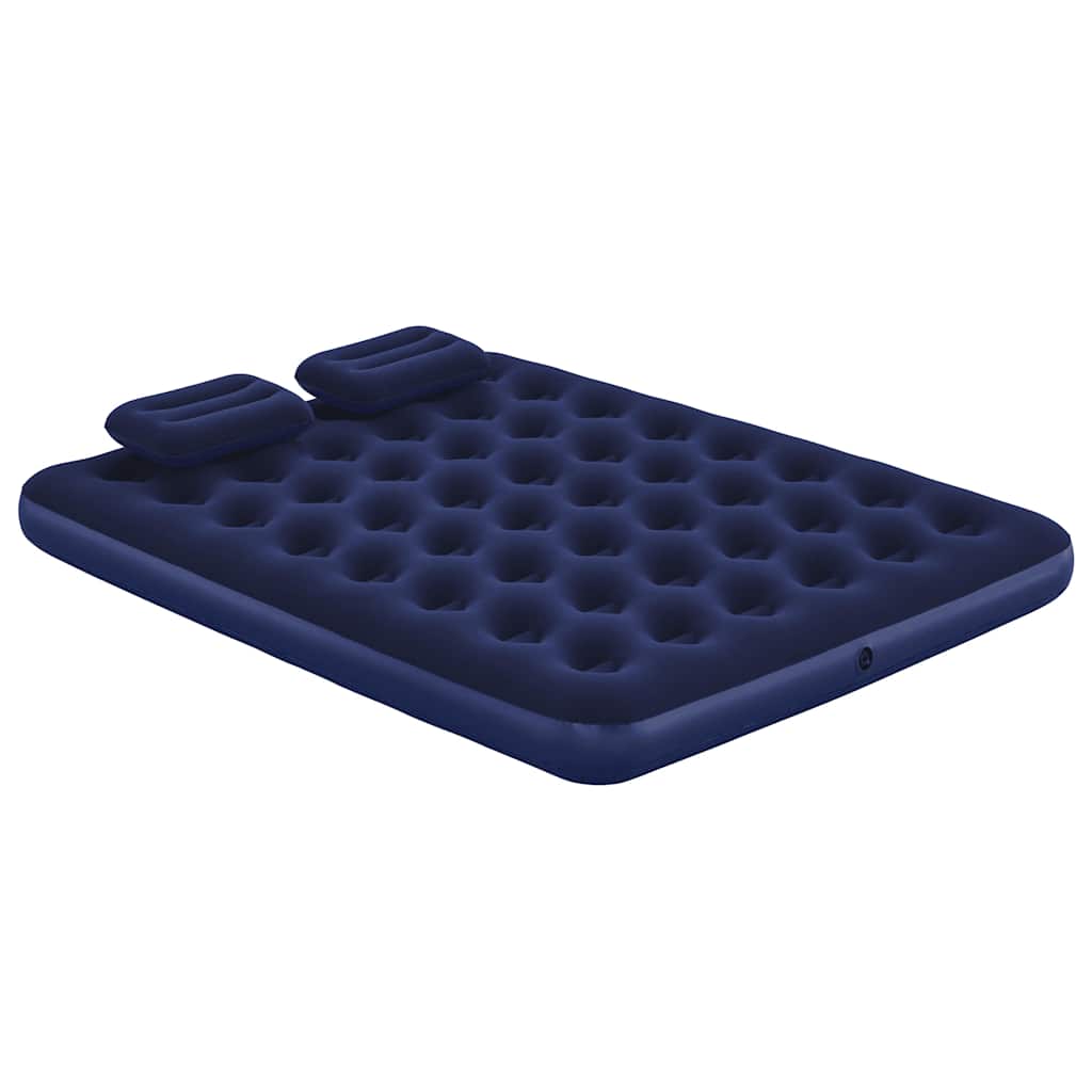 Luftbett mit Kissen & Luftpumpe Beflockt 203×152×22 cm 67374