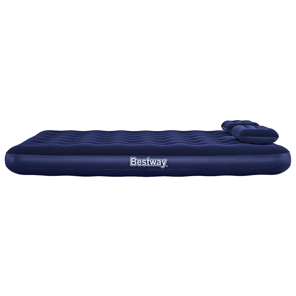 Luftbett mit Kissen & Luftpumpe Beflockt 203×152×22 cm 67374