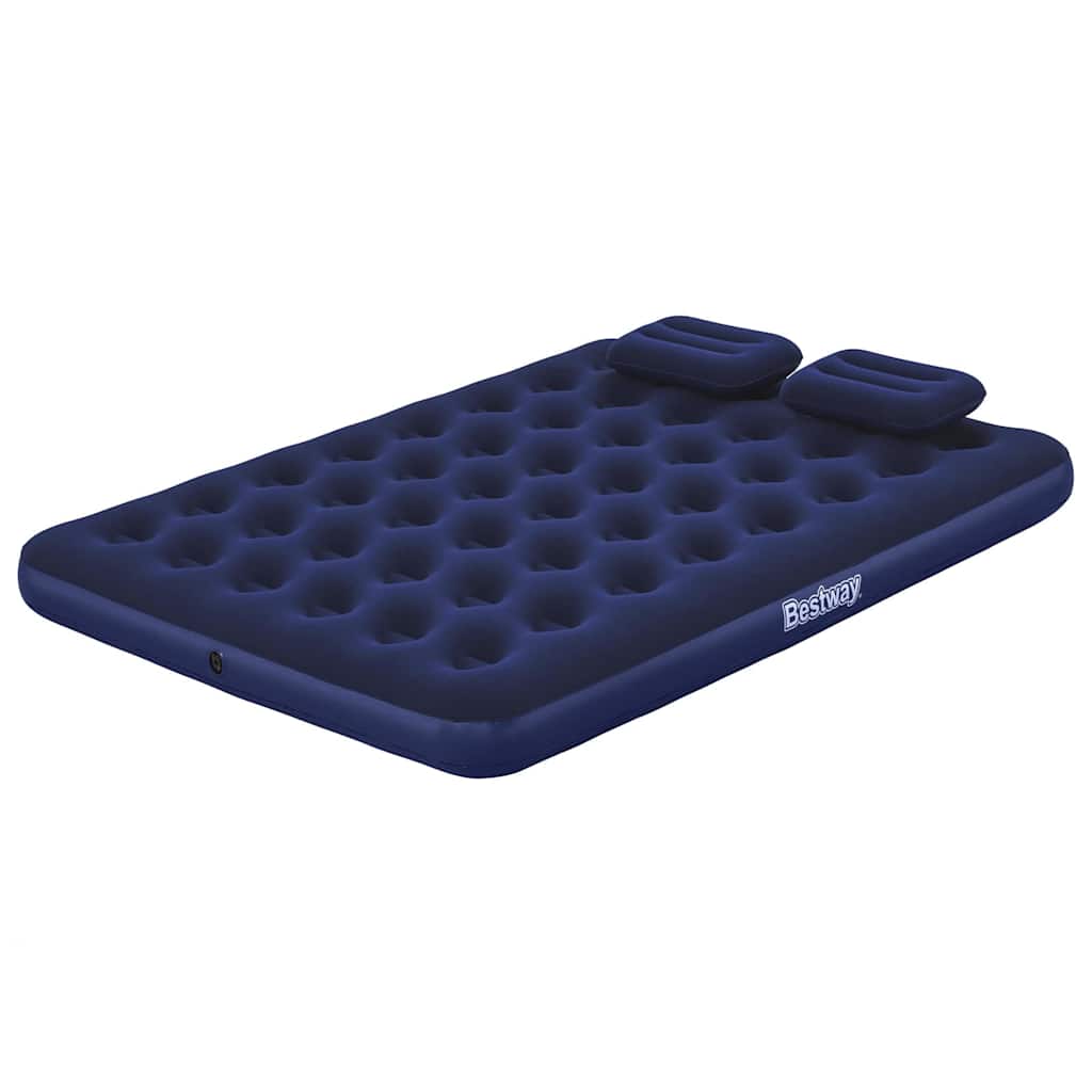 Luftbett mit Kissen & Luftpumpe Beflockt 203×152×22 cm 67374