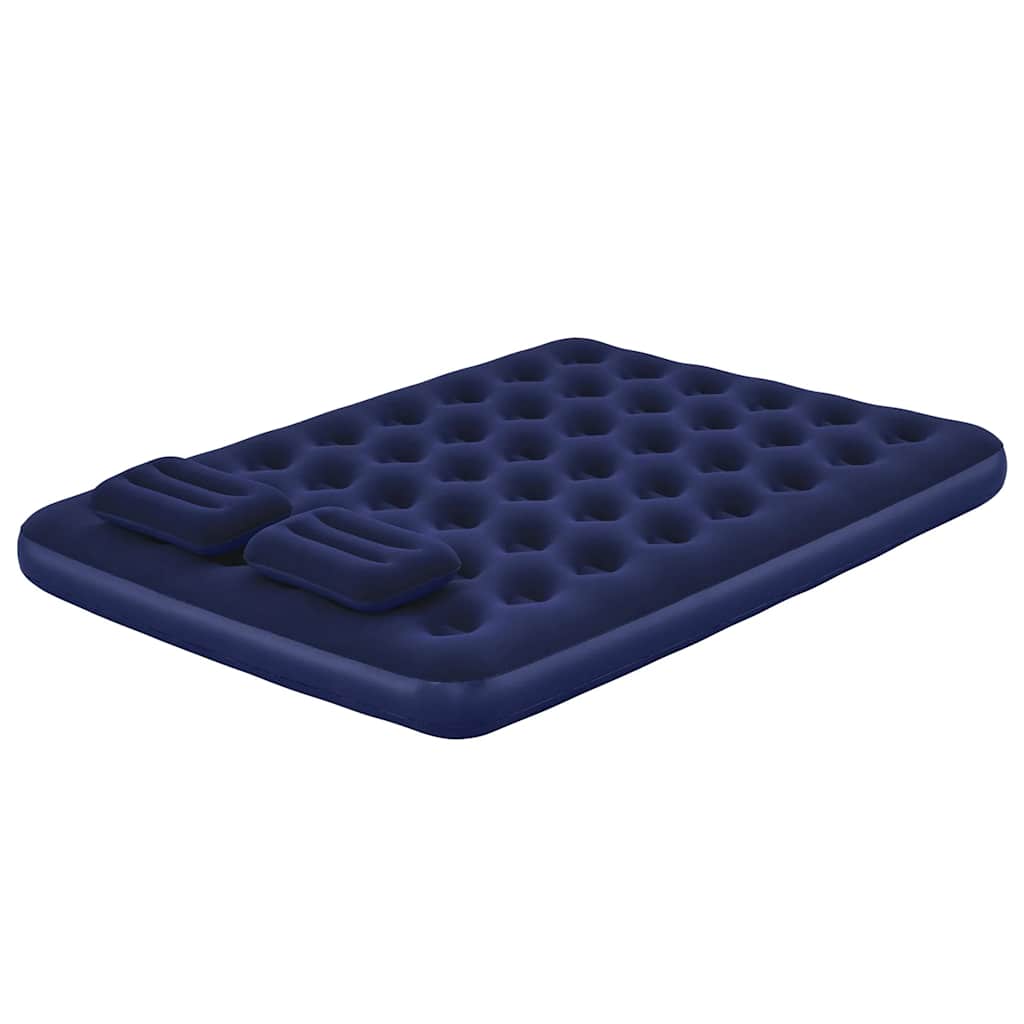 Luftbett mit Kissen & Luftpumpe Beflockt 203×152×22 cm 67374