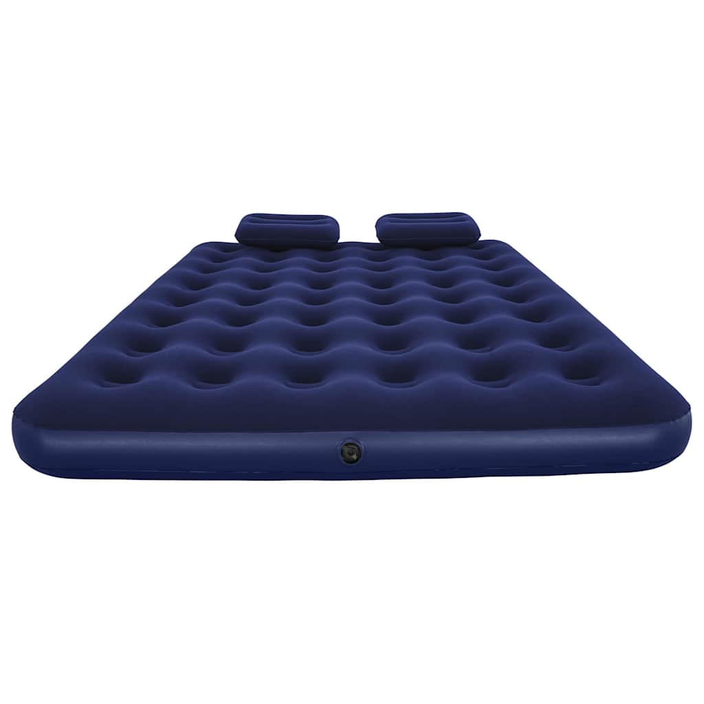 Luftbett mit Kissen & Luftpumpe Beflockt 203×152×22 cm 67374