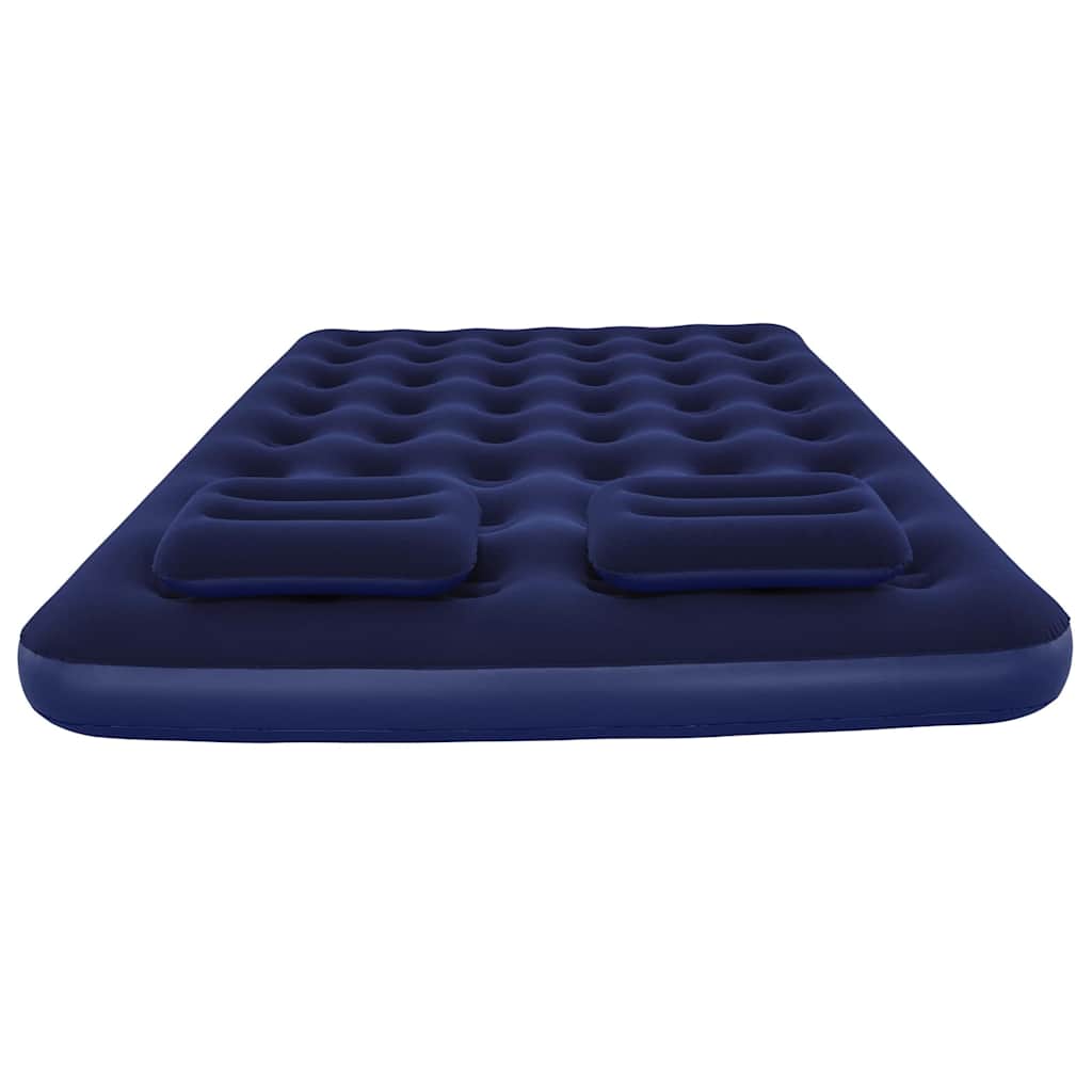 Luftbett mit Kissen & Luftpumpe Beflockt 203×152×22 cm 67374