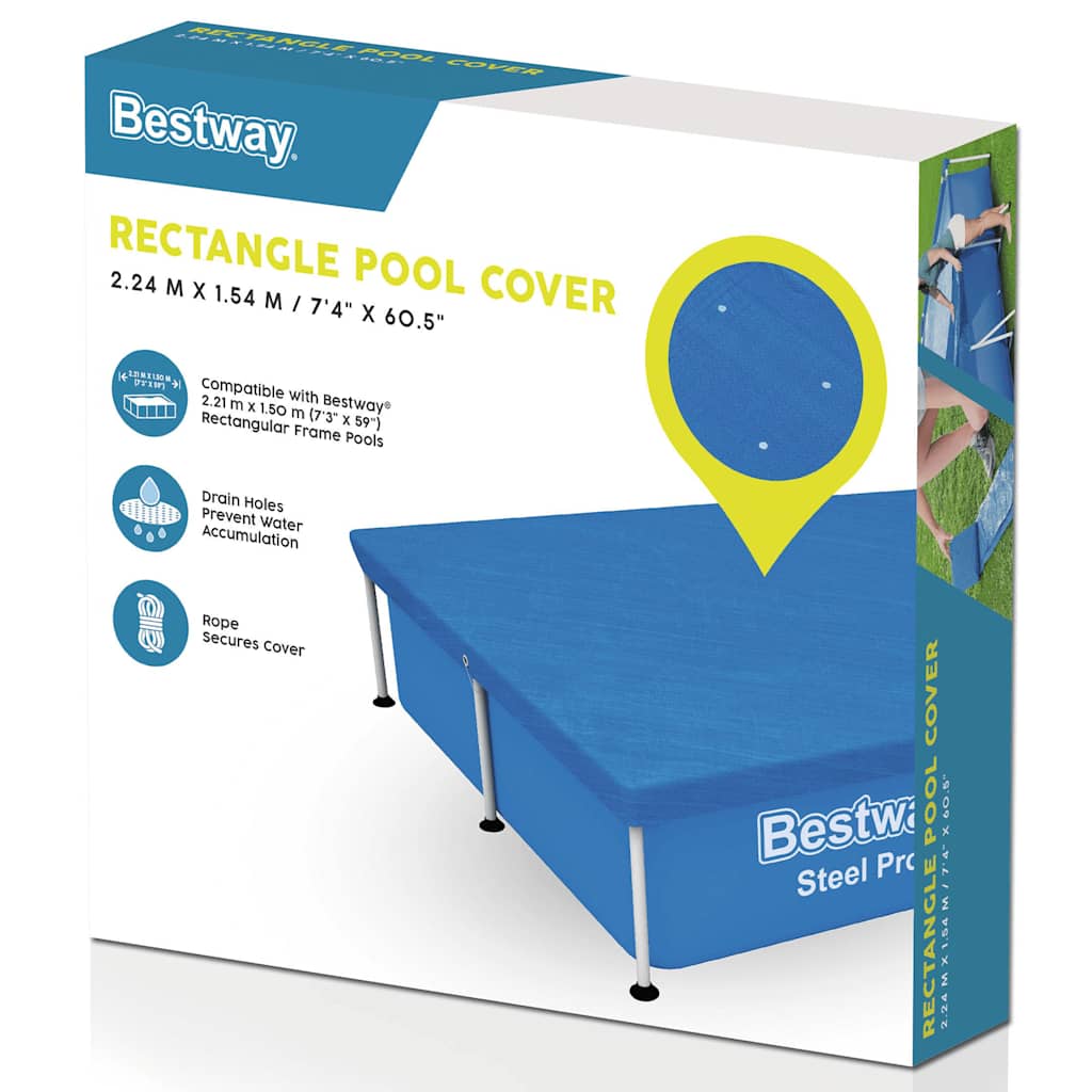 Poolabdeckung Flowclear 221x150 cm