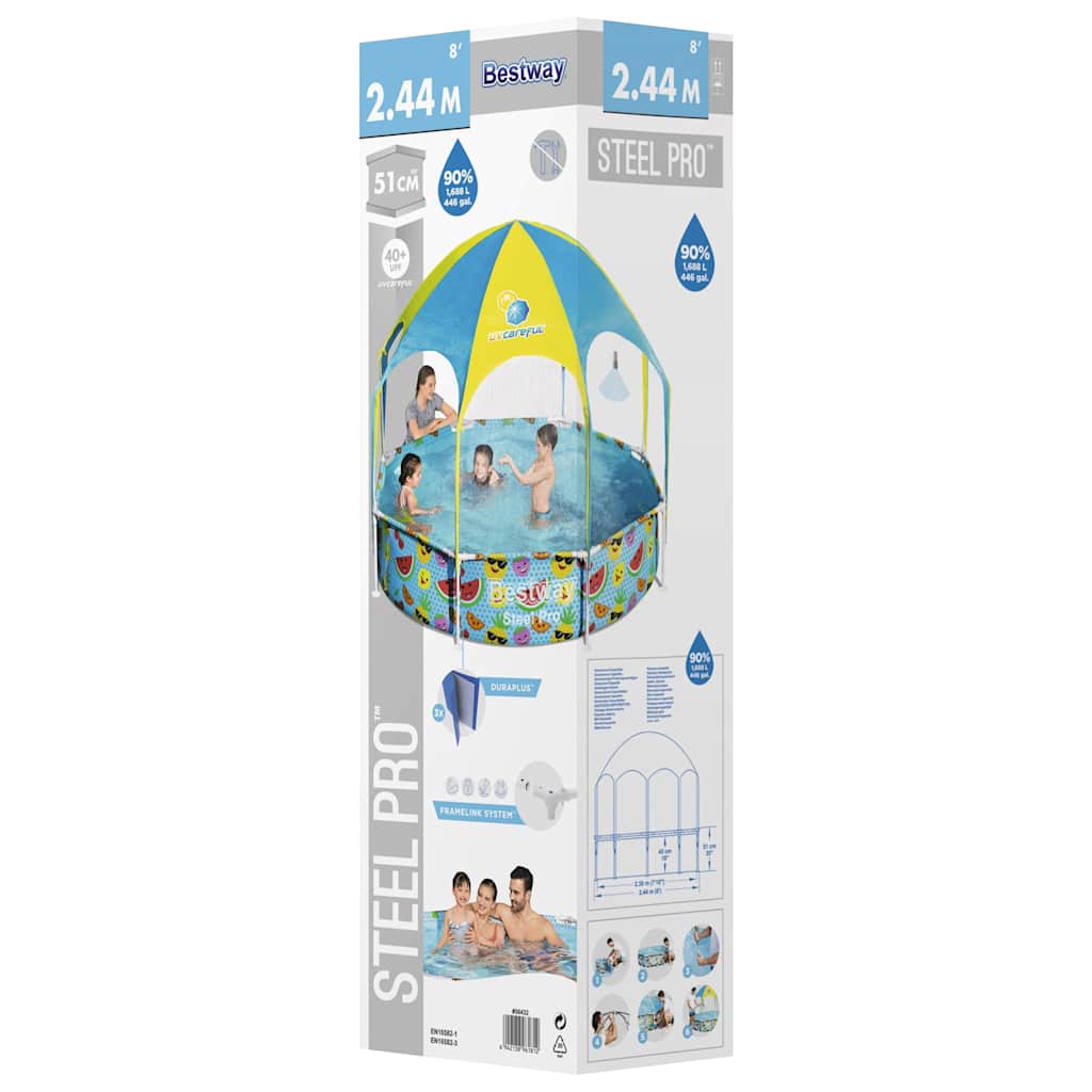 Steel Pro UV Careful Aufstellpool für Kinder 244x51 cm
