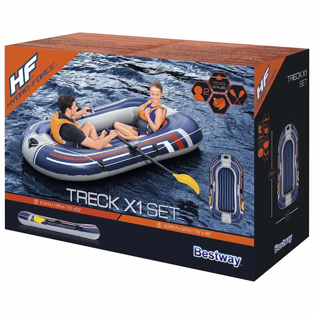 Hydro-Force Schlauchboot mit Pumpe und Rudern Blau
