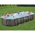 Swimmingpool-Set Oval 7,32x3,66x1,22 m