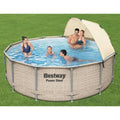 Power Steel Swimmingpool-Set mit Dach 396x107 cm