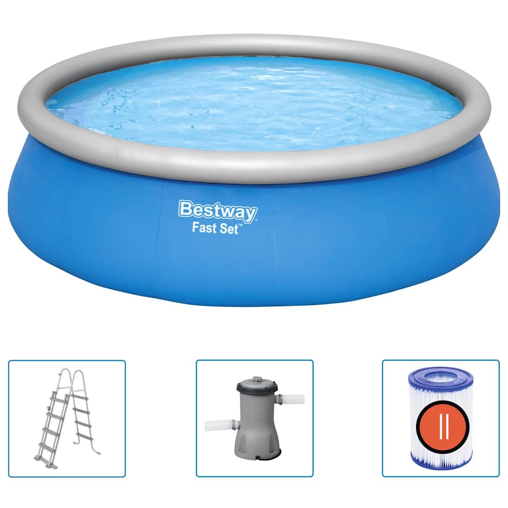 Fast Set Aufblasbarer Swimmingpool Rund 457x122 cm