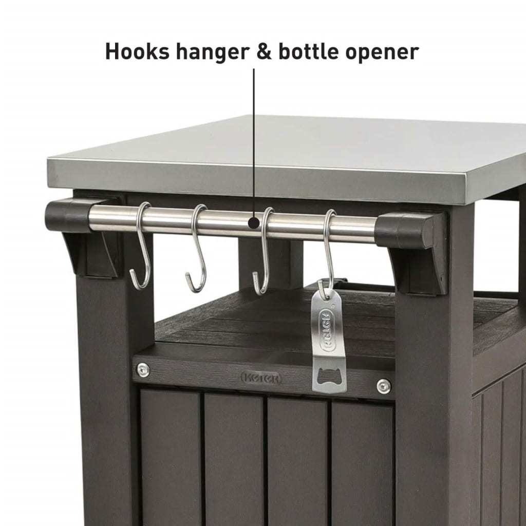 Gartentisch für Grill Unity Multifunktional XL Holzoptik