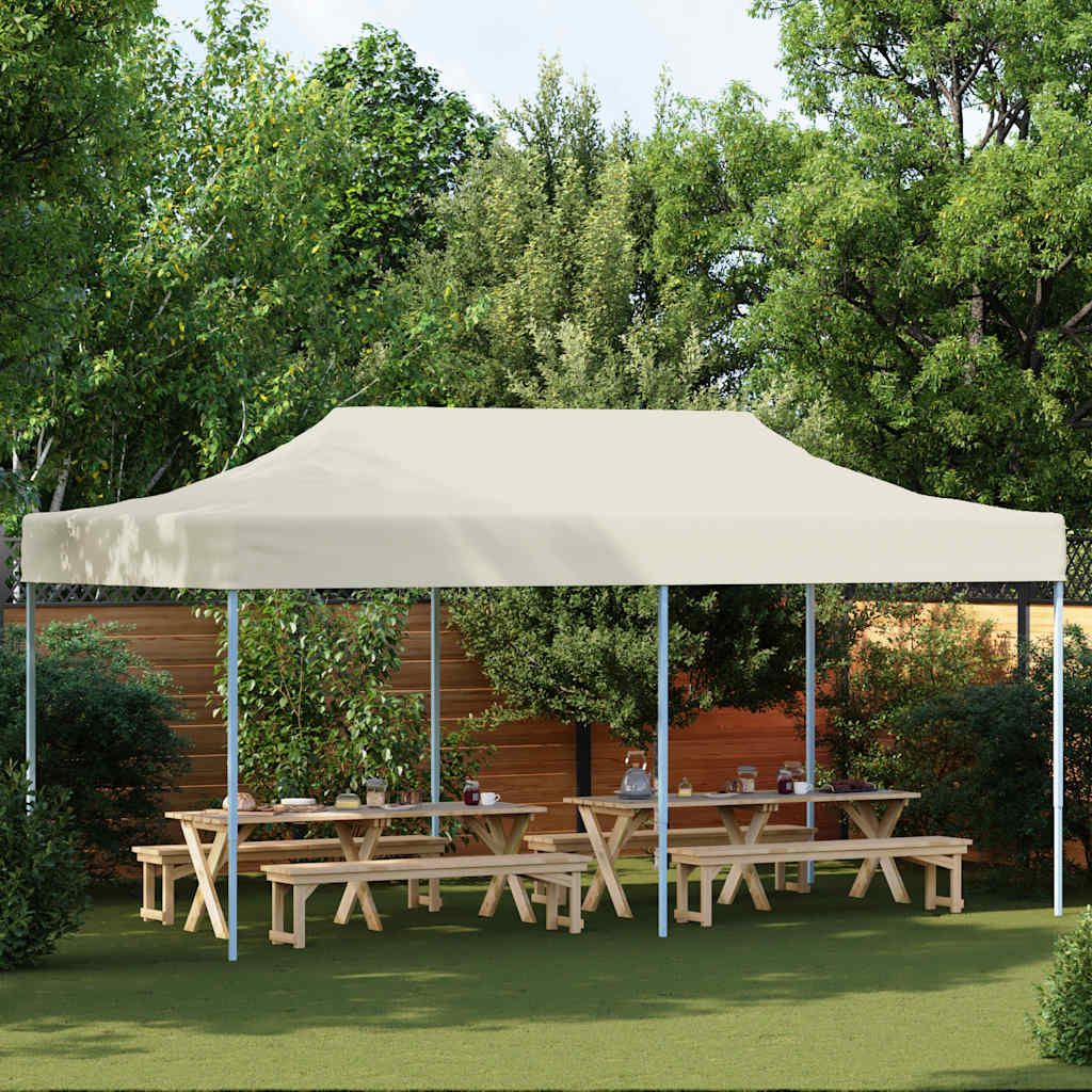 Faltzelt Pop-Up 3x6 m Cremeweiß