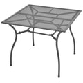 Gartentisch 90x90x72 cm Stahlgeflecht