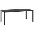 Gartentisch Schwarz 185x90x74 cm Aluminium und WPC