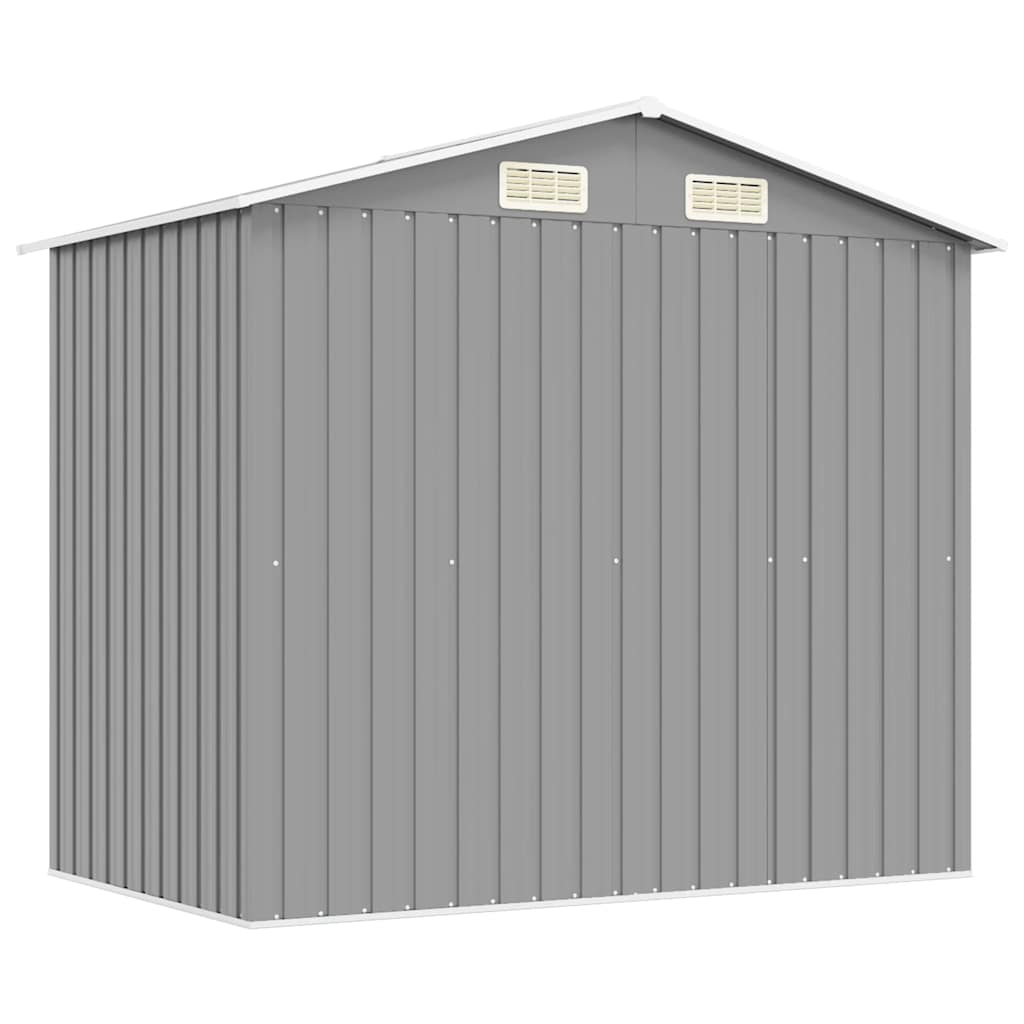 Gartenschuppen Grau Metall 204 x 132 x 186 cm