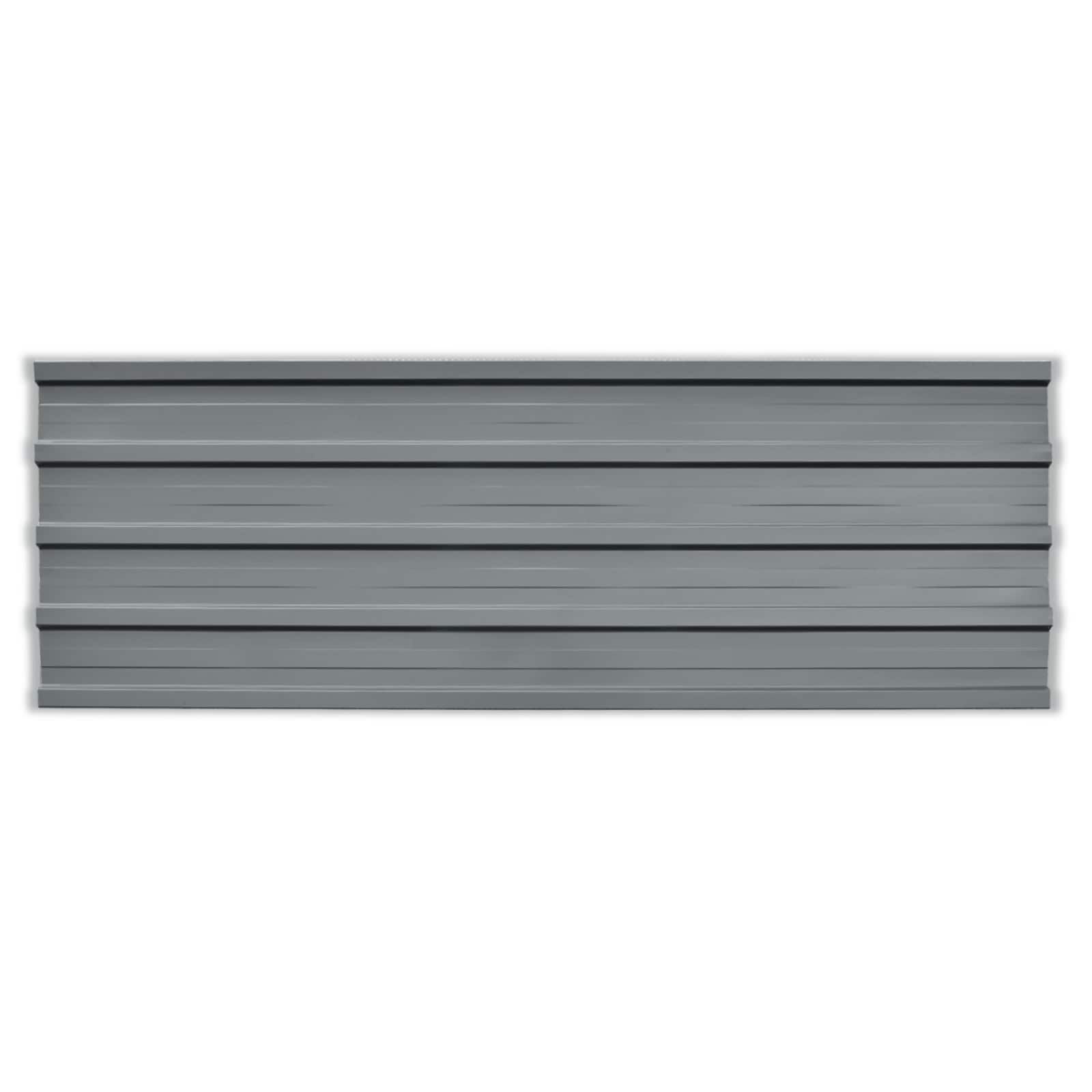 Dachpaneel 12 pcs Grau 129 x 45 cm Verzinkter Stahl