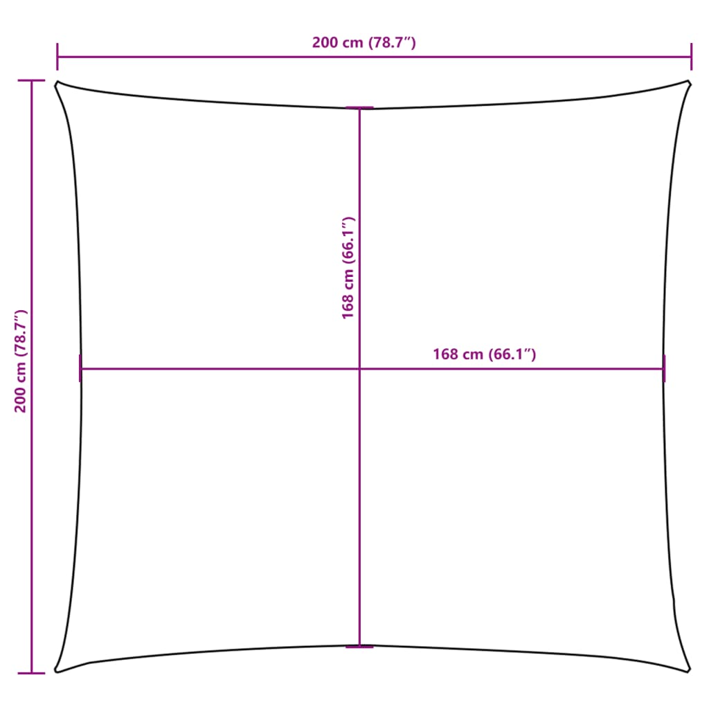 Sonnensegel Oxford-Gewebe Quadratisch 2x2 m Beige