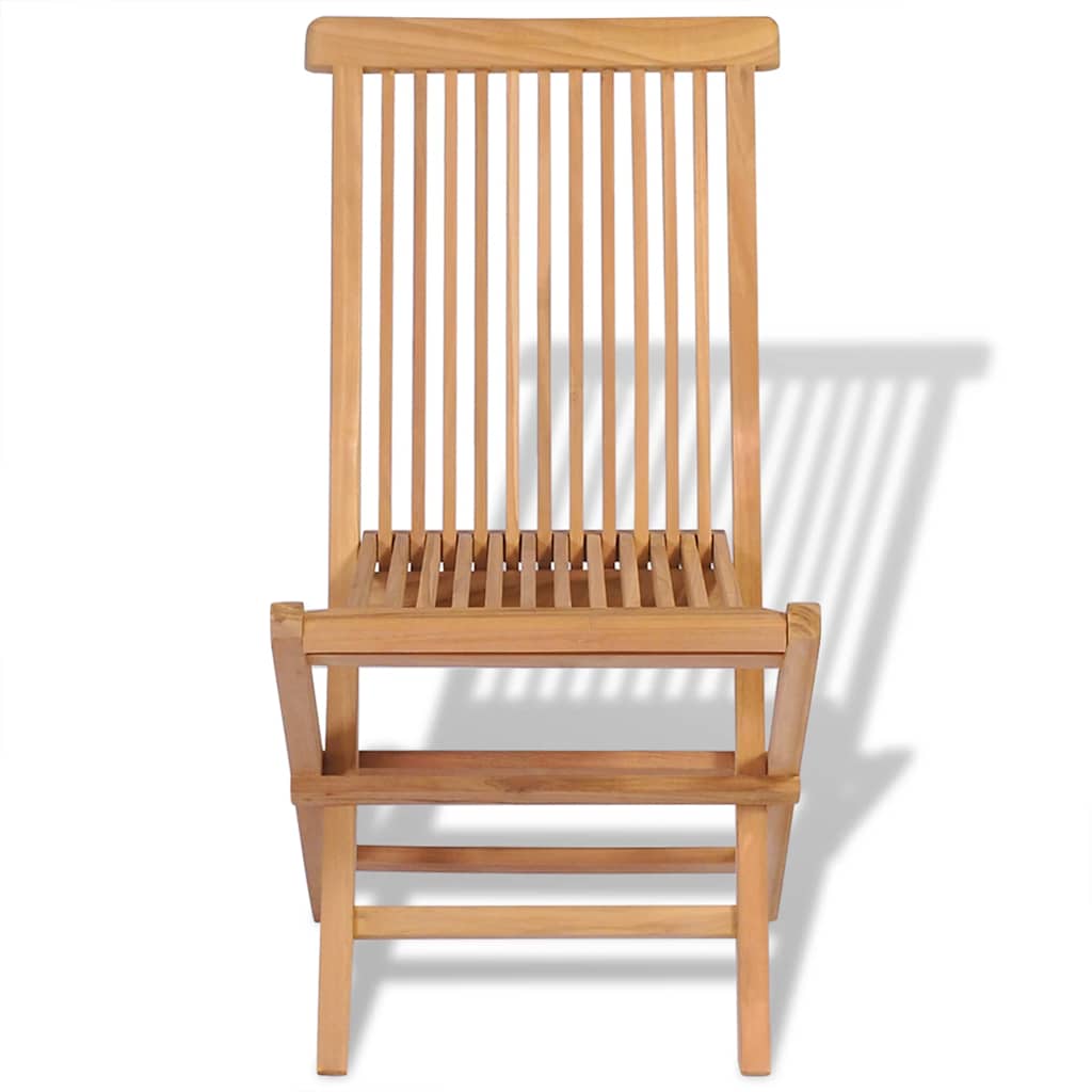 Klappbare Gartenstühle 4 Stk. Massivholz Teak