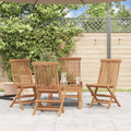 Klappbare Gartenstühle 4 Stk. Massivholz Teak