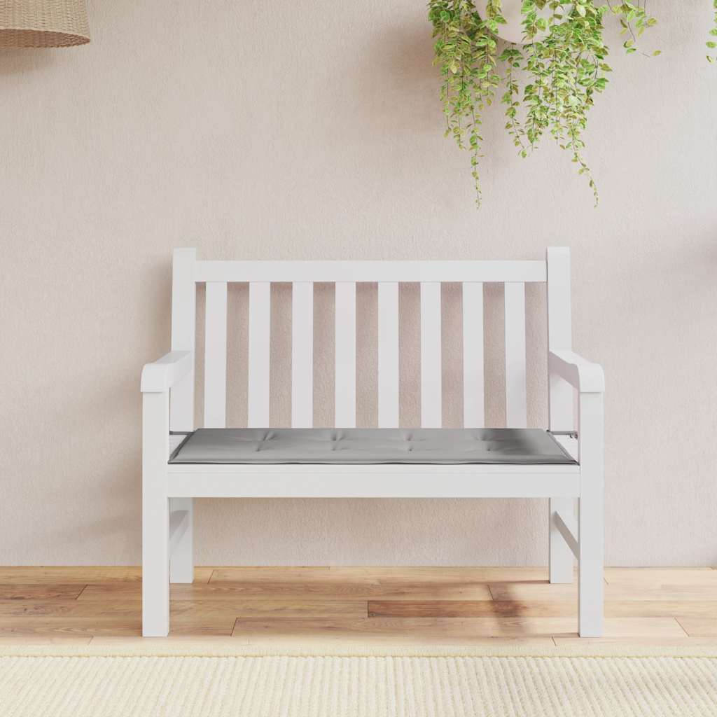 Gartenbank-Auflage Grau 100x50x4 cm Oxford-Gewebe
