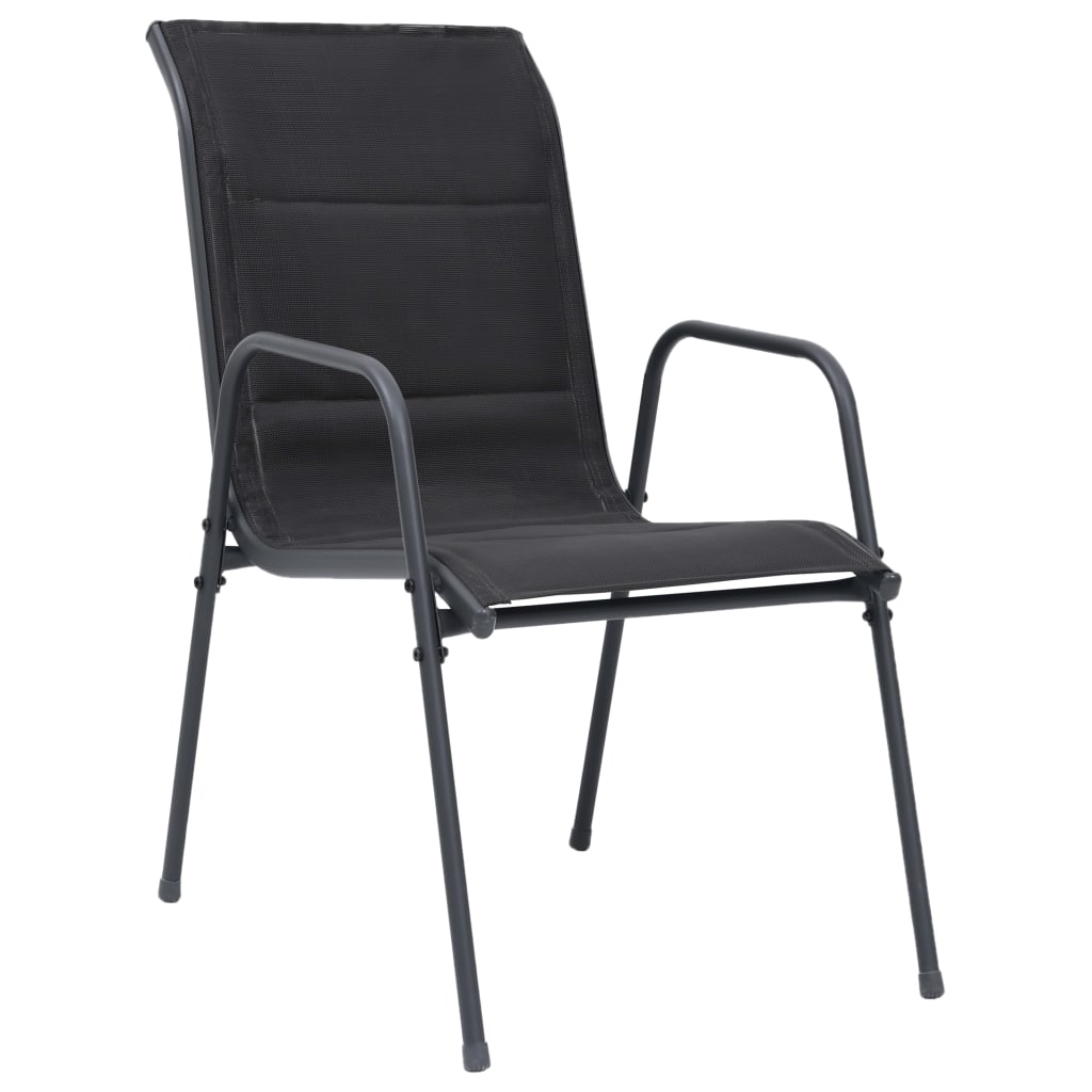 Gartensessel 6 Stk. Schwarz