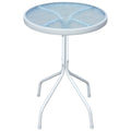 Gartentisch 50 x 71 cm Stahl Rund Grau
