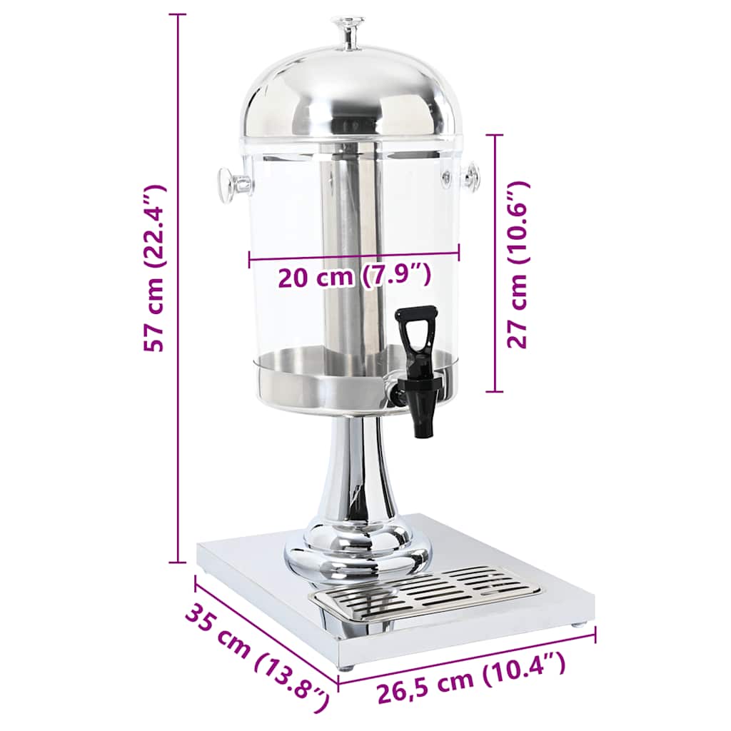 Getränkespender Edelstahl 8 Liter