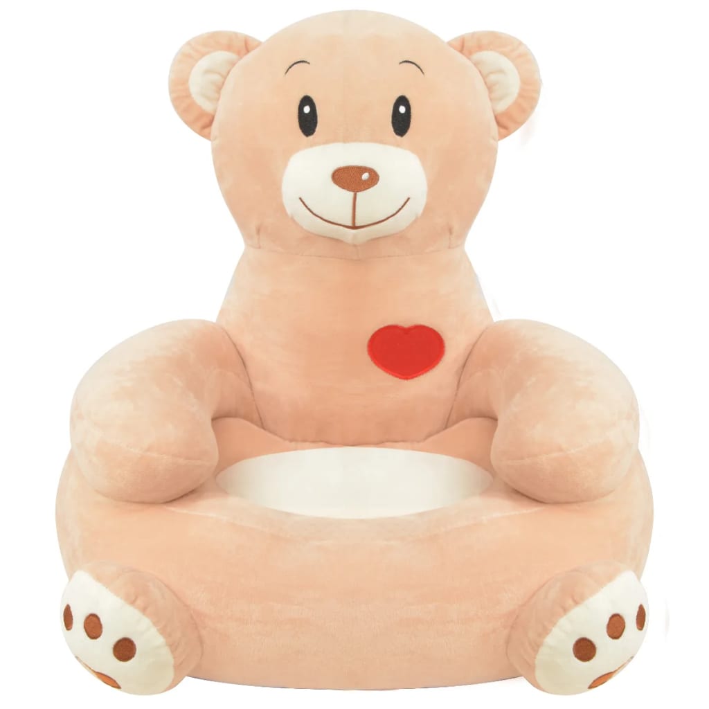 Plüsch-Kindersessel Bär Braun