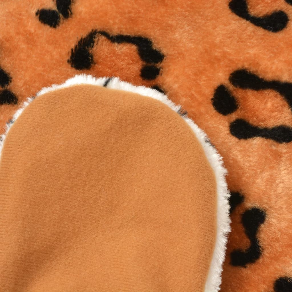 Plüsch Leopardenfell Teppich 139 cm Braun