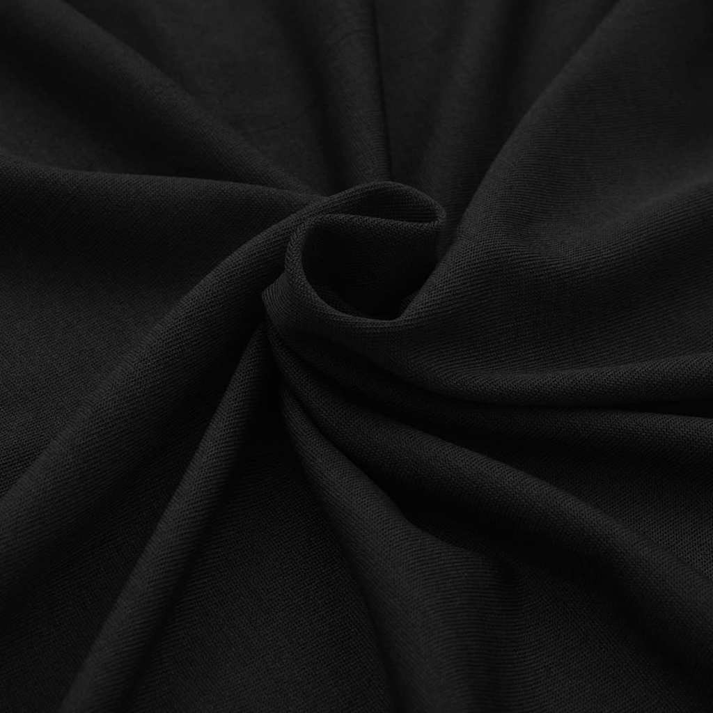 Stretch-Tischhusse 2 Stk. 243 x 76 x 74 cm Schwarz