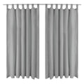 Vorhänge aus Mikro-Satin 2 Stk. mit Schlaufen 140×225 cm Grau