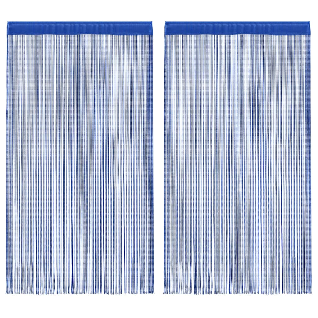 Fadenvorhänge 2 Stk. 100 x 250 cm Blau