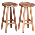 Barhocker 2 Stk. Massivholz Akazie