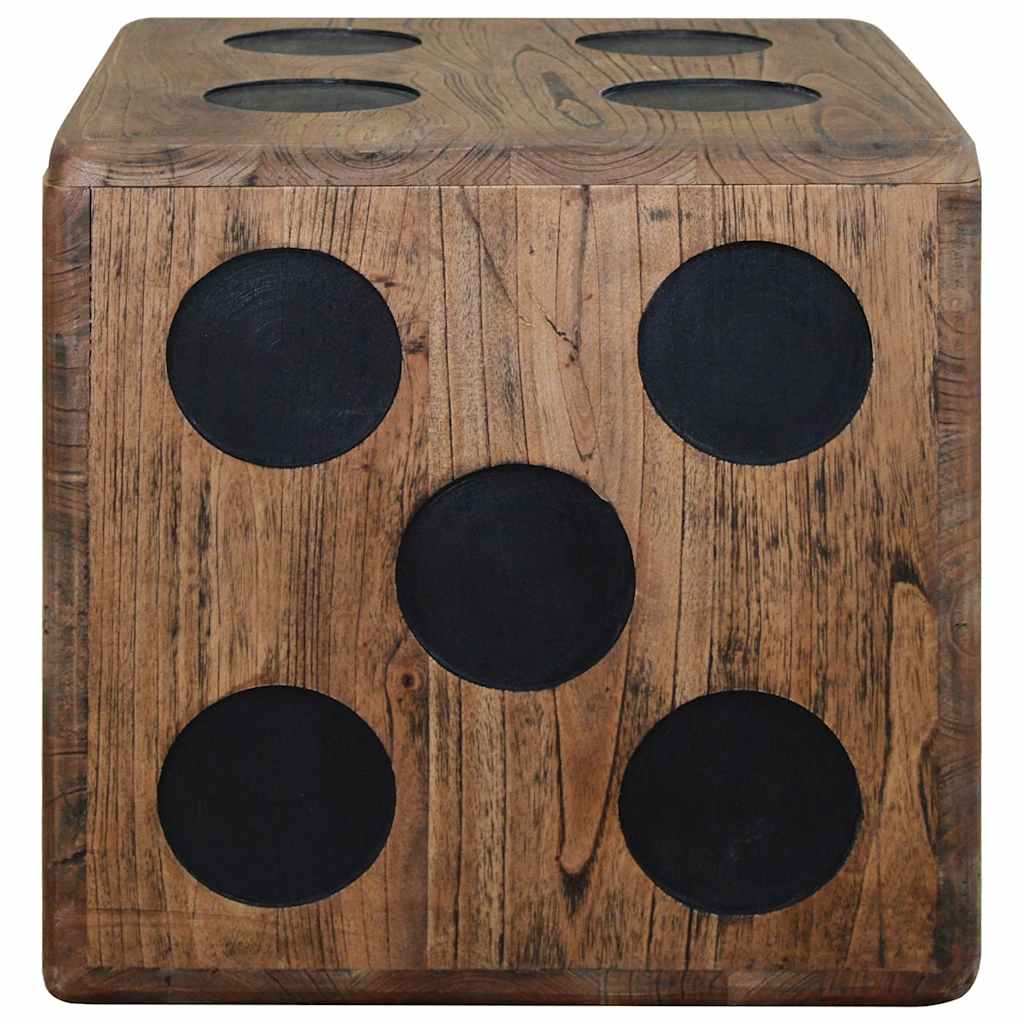 Aufbewahrungskiste Mindi-Holz 40 x 40 x 40 cm Würfel-Design
