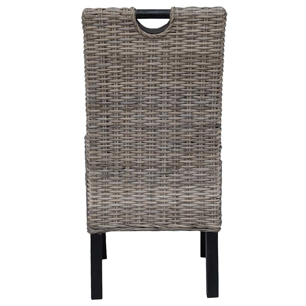 Esszimmerstühle 6 Stk. Kubu-Rattan Mangoholz