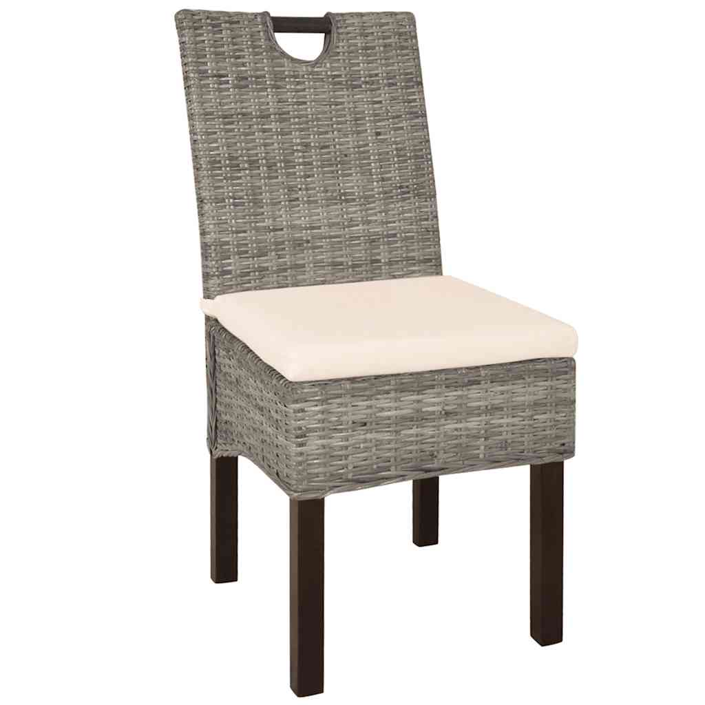 Esszimmerstühle 6 Stk. Kubu-Rattan Mangoholz