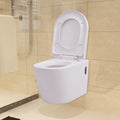 Hänge-Toilette mit Einbau-Spülkasten Keramik Weiß
