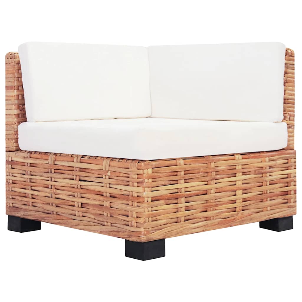 Sofagarnitur 27-tlg. Natürliches Rattan