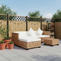 Sofagarnitur 14-tlg. Natürliches Rattan