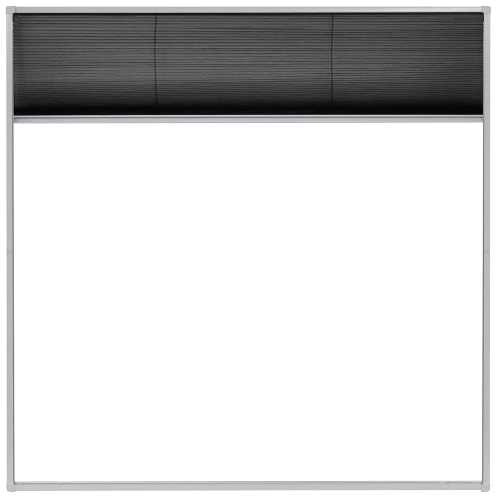Insektenschutz-Plissee für Fenster Aluminium 120x120 cm