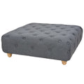 Sitzhocker Stoff 80 x 80 x 30 cm Dunkelgrau